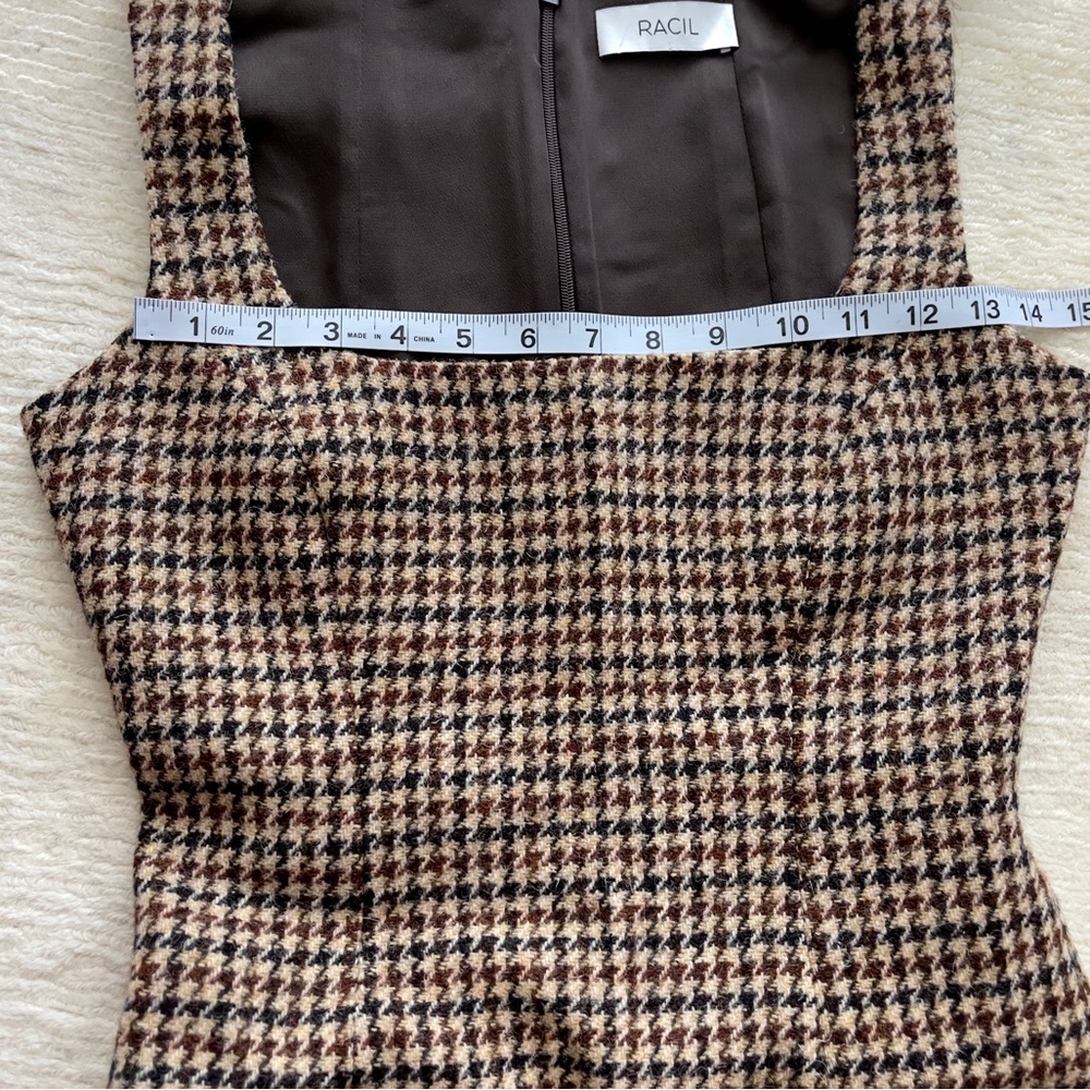 RACIL - Hailey Houndstooth Wool-tweed Mini Dress - Size FR 34 (US 2) - Picture 8 of 10